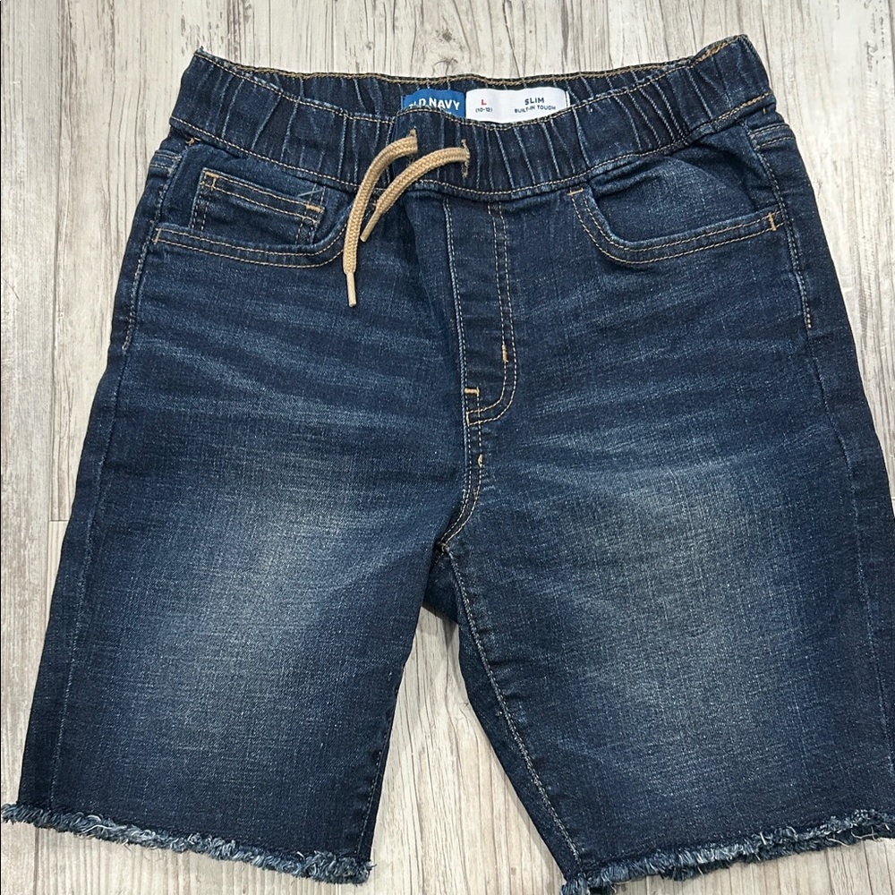 Old Navy Kids Dark Denim Shorts with Drawstring